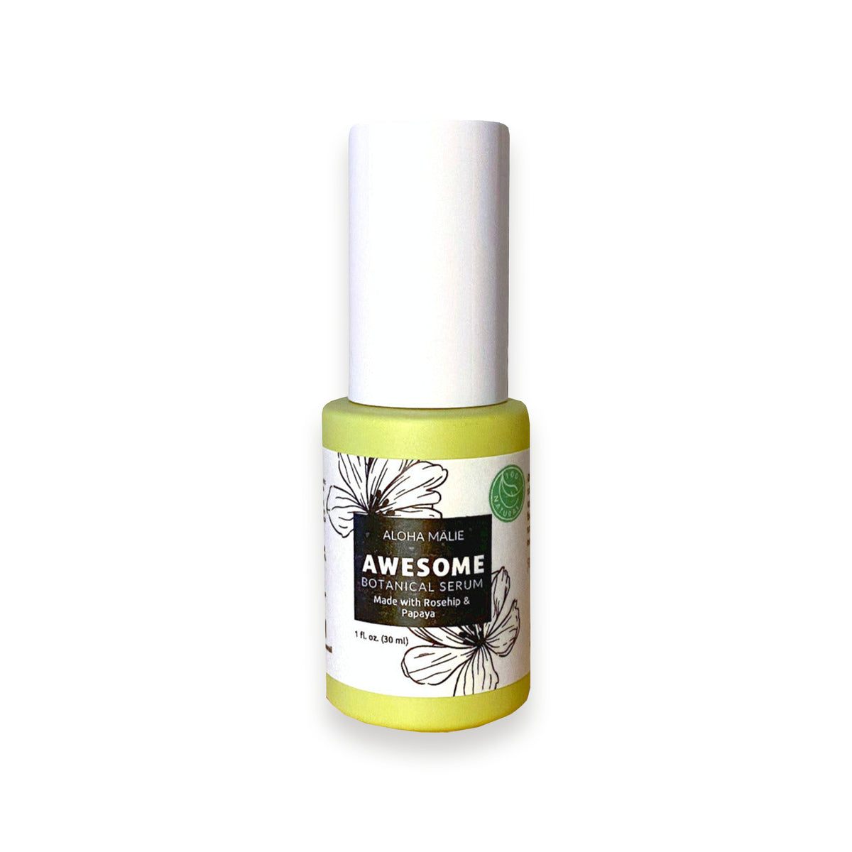 Pop-Up Mākeke- Aloha Malie - Awesome Botanical Serum with Rosehip &amp; Papaya - Front View