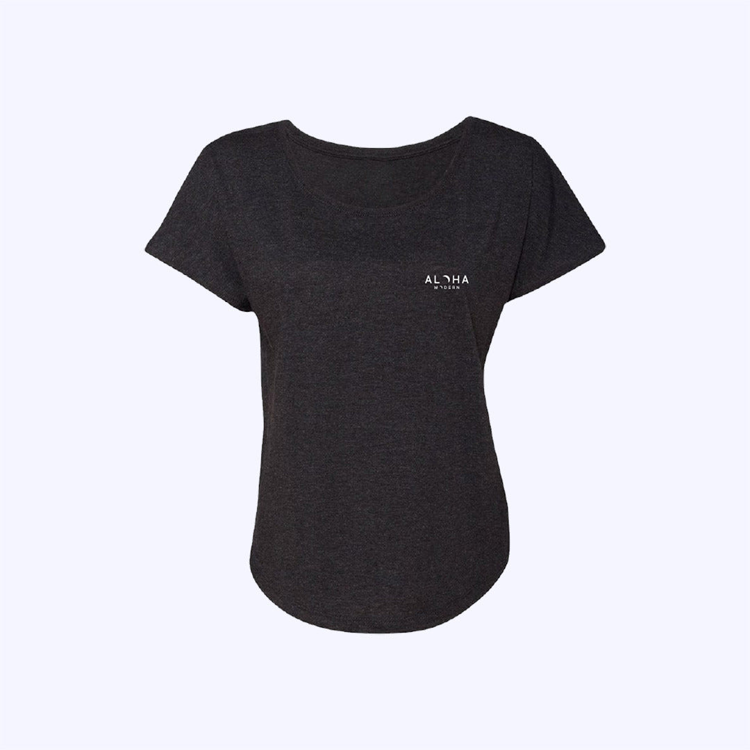 Pop-Up Mākeke - Aloha Modern - Helu Pō Womens Short Sleeve T-Shirt - Front View