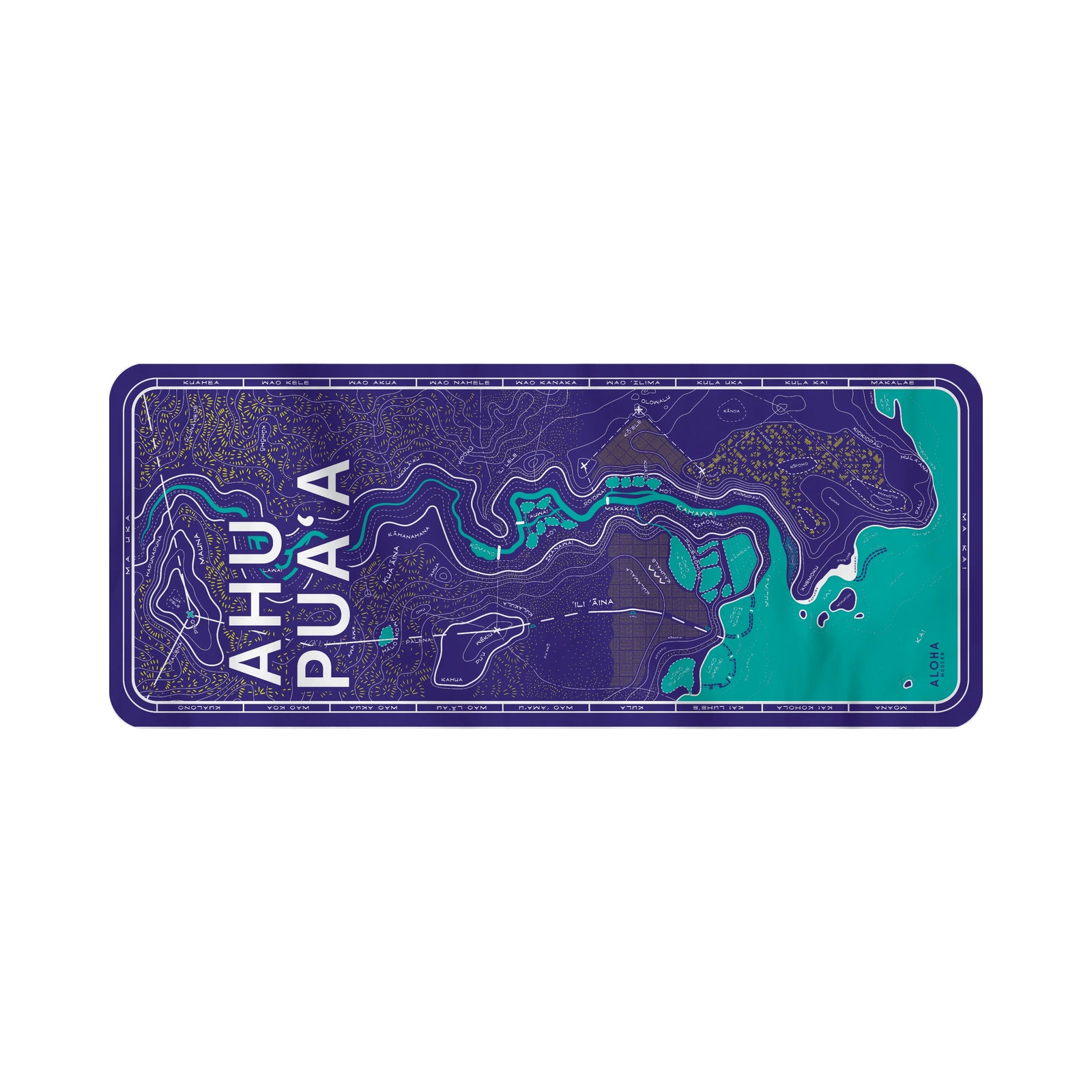 Kaua'i Nui Microfiber Beach Towel - Purple & Teal