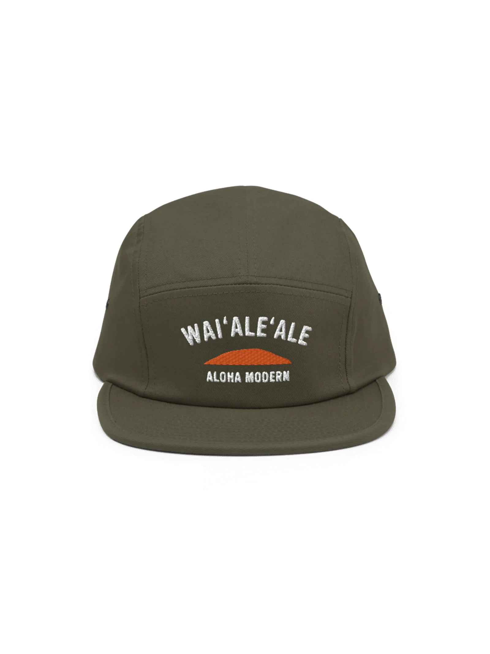 Pop-Up Mākeke - Aloha Modern - Wai‘ale‘ale 5-Panel Cap - Front View
