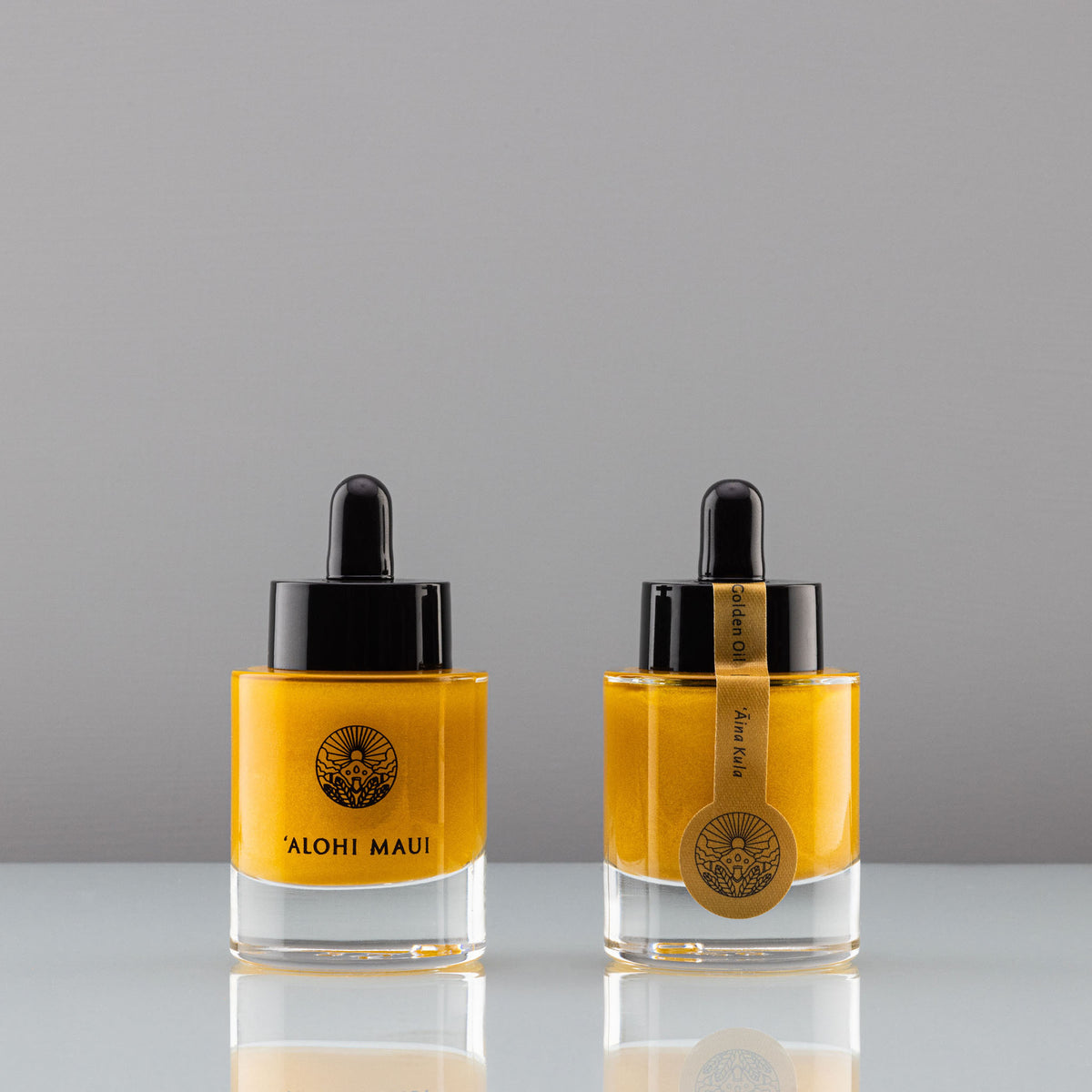 Pop-Up Mākeke - Alohi Maui - Golden Radiance Serum – ‘Āina Kula - Front & Back