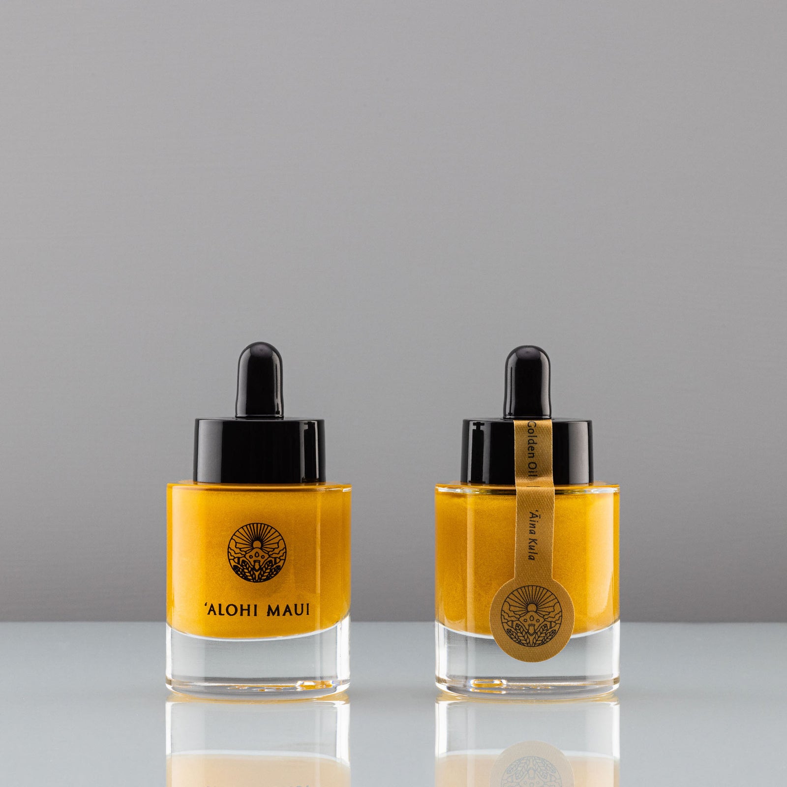 Pop-Up Mākeke - Alohi Maui - Golden Radiance Serum – ‘Āina Kula - Front & Back