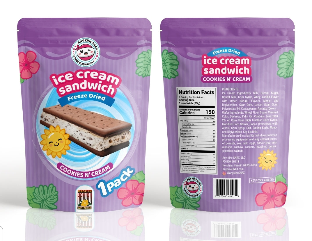 Freeze Dried Ice Cream Sandwich - Cookies N' Cream