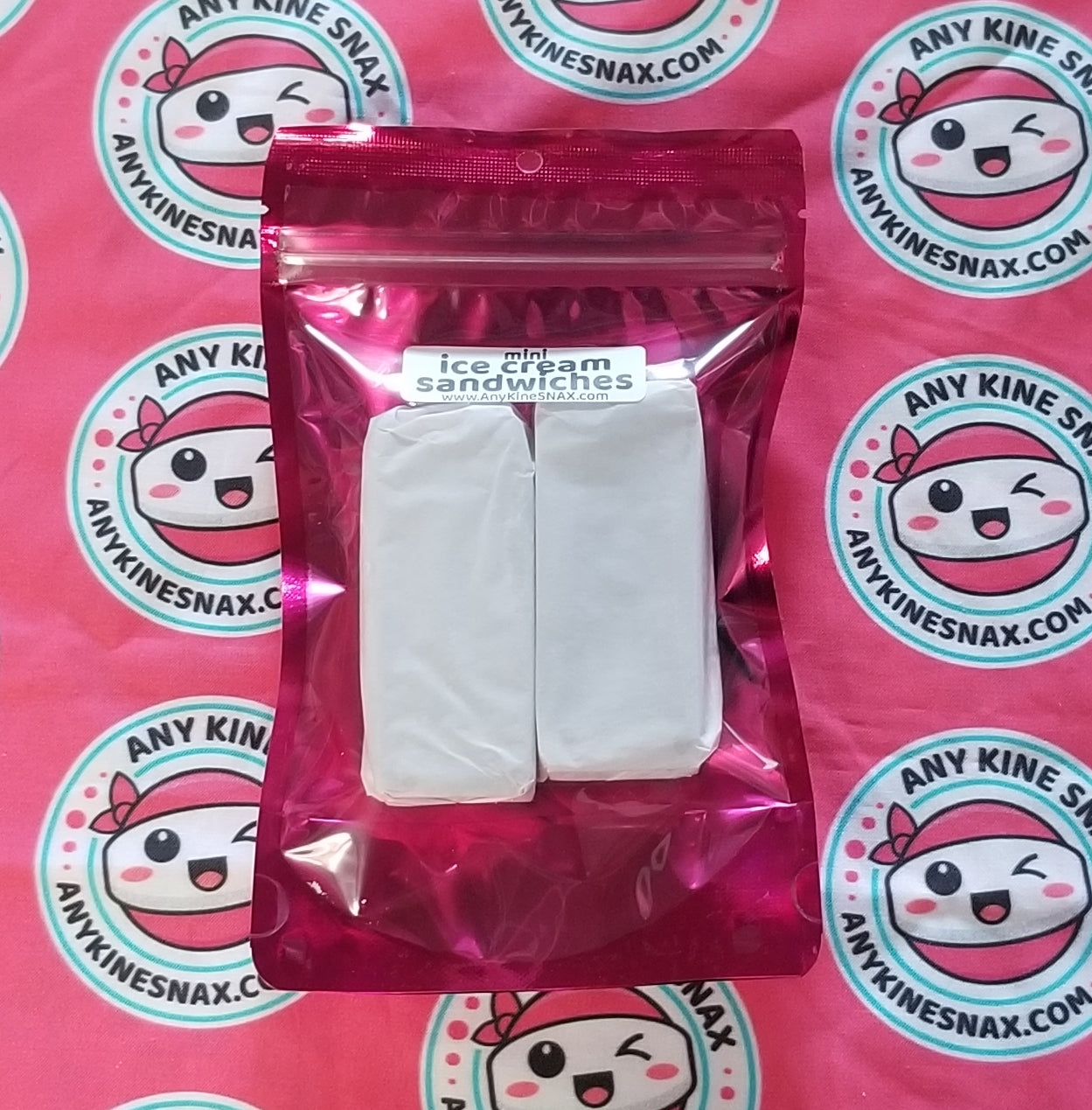 Pop-Up Mākeke - Any Kine Snax - Freeze Dried Mini Ice Cream Sandwich - Double Packs - Vanilla