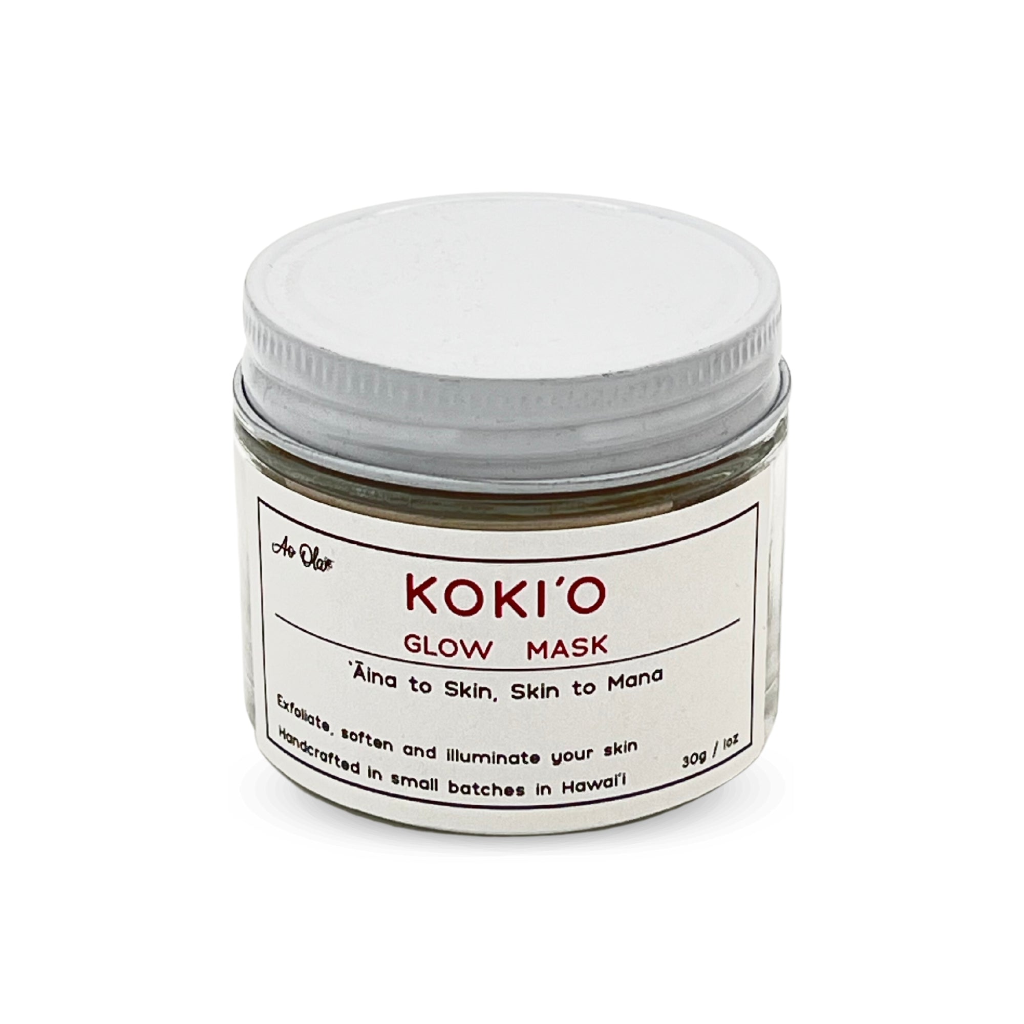 Pop-Up Mākeke - Botanica Skincare - KOKIʻO Exfoliant  Glow Mask - Front View