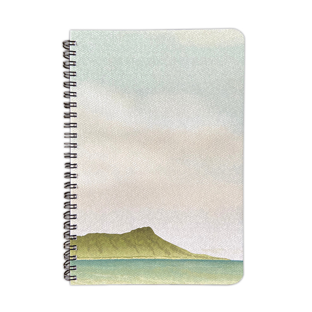 Pop-Up Mākeke- Bradley &amp; Lily - Diamond Head Spiral Notebook- Front View