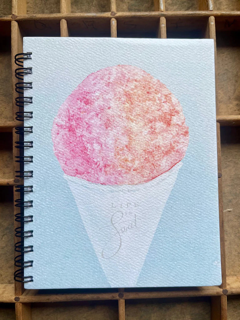 Pop-Up Mākeke - Bradley &amp; Lily - Life is Sweet Small Spiral Bound Notebook