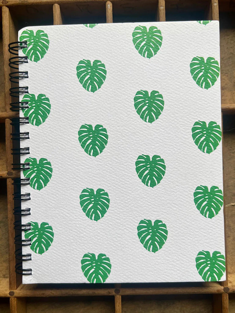 Pop-Up Mākeke - Bradley &amp; Lily - Monstera Small Spiral Notebook