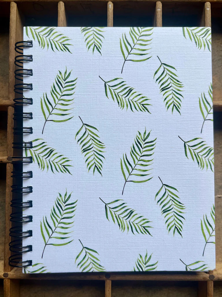 Pop-Up Mākeke - Bradley &amp; Lily - Palm Fronds Small Spiral Bound Notebook