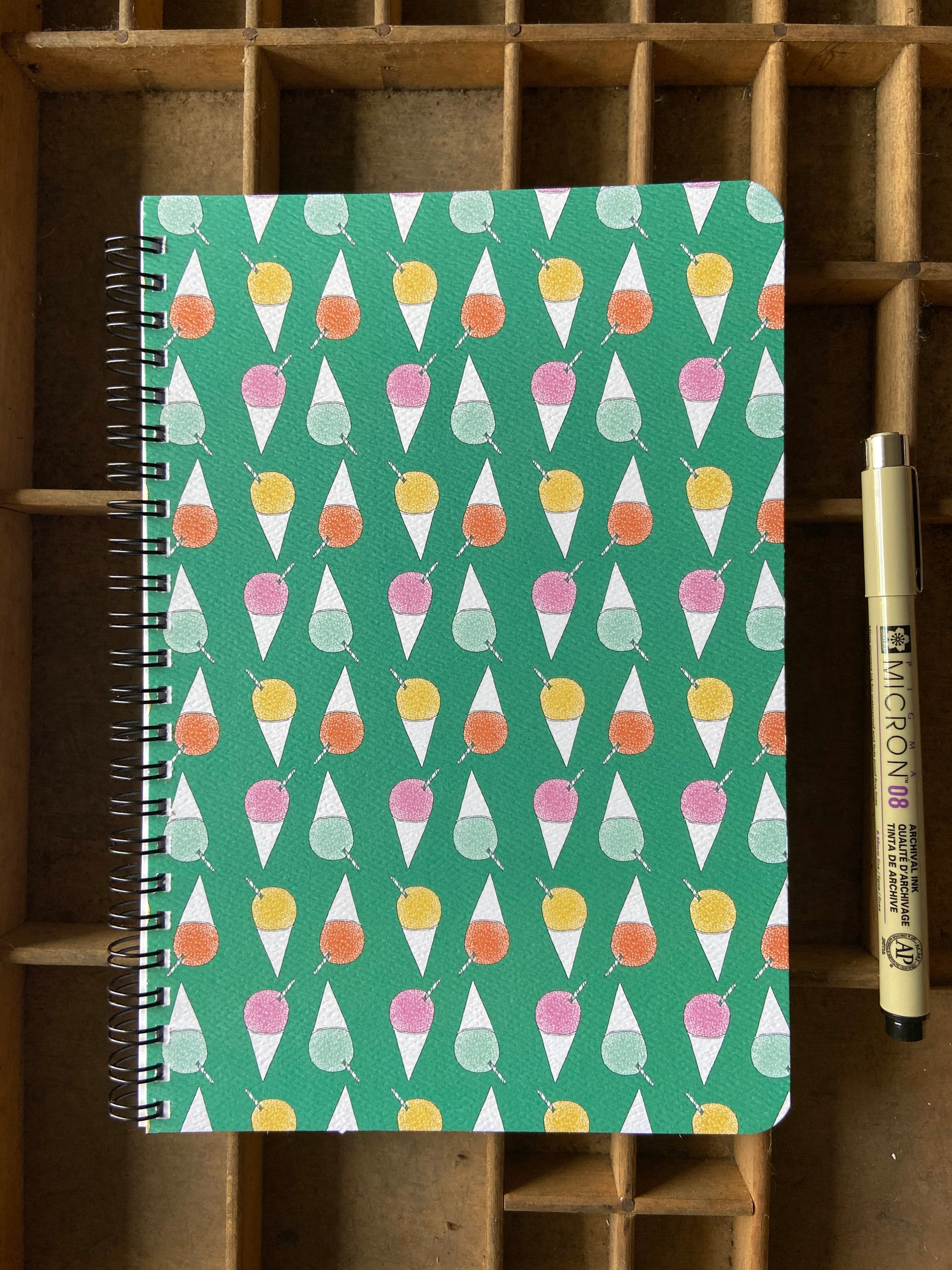 Pop-Up Mākeke - Bradley & Lily - Shave Ice Spiral Notebook