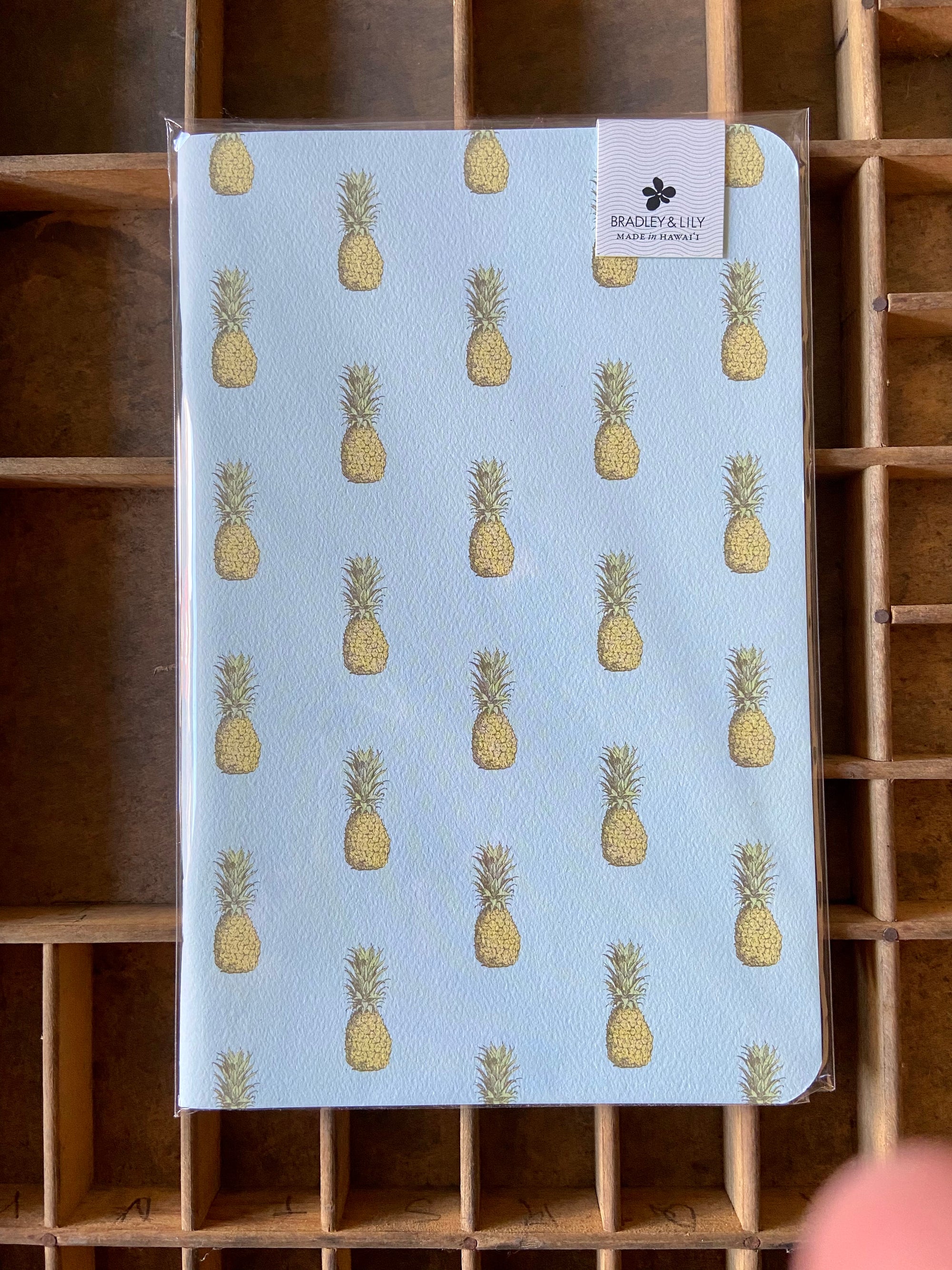 Pop-Up Mākeke - Bradley & Lily - Vintage Pineapple Large Notebook