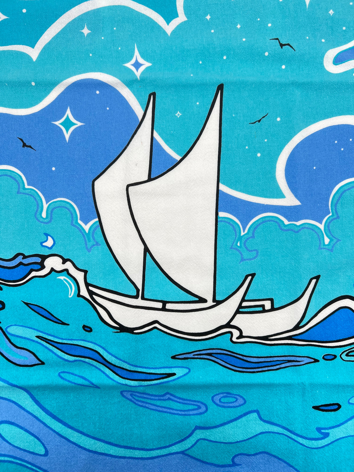 Pop-Up Mākeke - Cultivate Hawai'i -  Hokule'a Tea Towel - Design