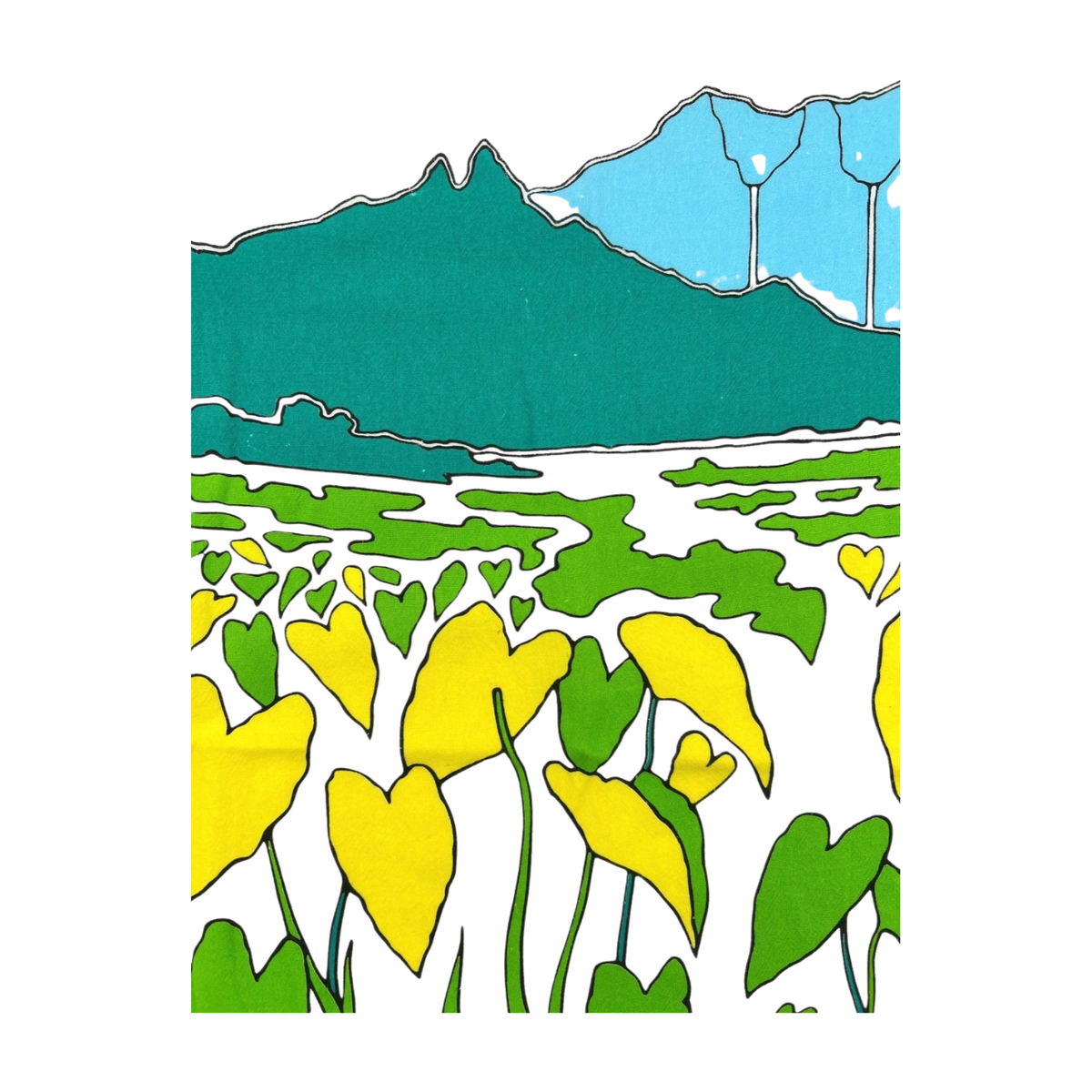 Pop-Up Mākeke - Cultivate Hawai'i -  Kalo Tea Towel - Front View