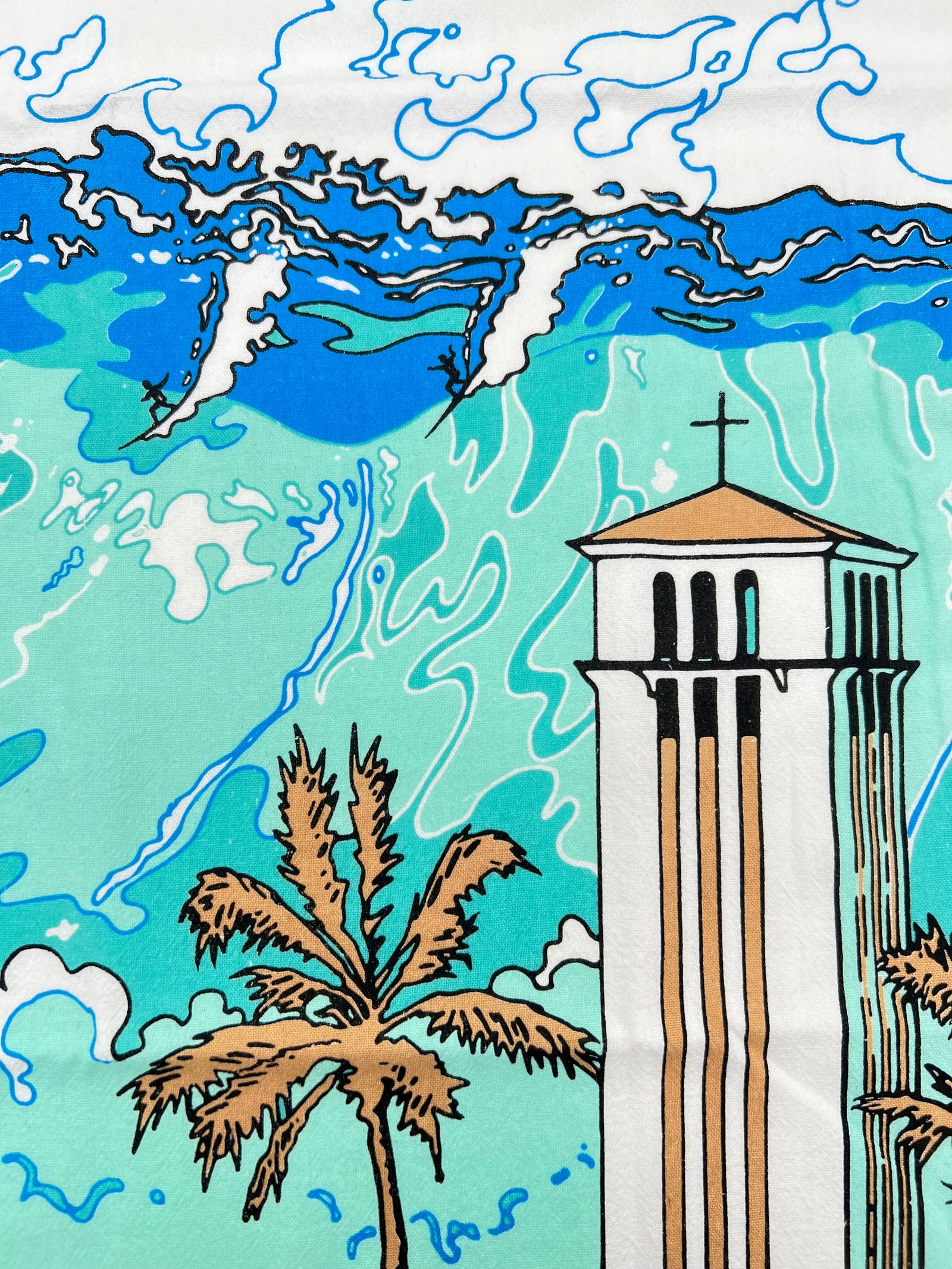 Pop-Up Mākeke - Cultivate Hawai'i -  Waimea Bay Tea Towel - Front View