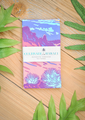 Pop-Up Mākeke - Cultivate Hawai'i - Haleakala Tea Towel - Folded