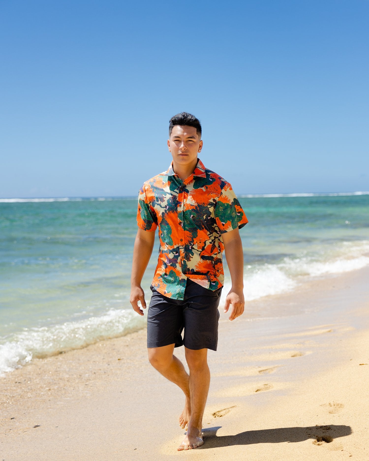 Pop-Up Mākeke - David Shepard Hawaii - Kaniakapūpū Lehua 'Alani Men's Aloha Shirt