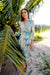 Pop-Up Mākeke - David Shepard Hawaii - Sky Blue Lau Hala Women's Midi Wrap Dress