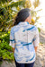 Pop-Up Mākeke - David Shepard Hawaii - Soaring Koa'Kea Women's Half Sleeve Aloha Shirt - Back View