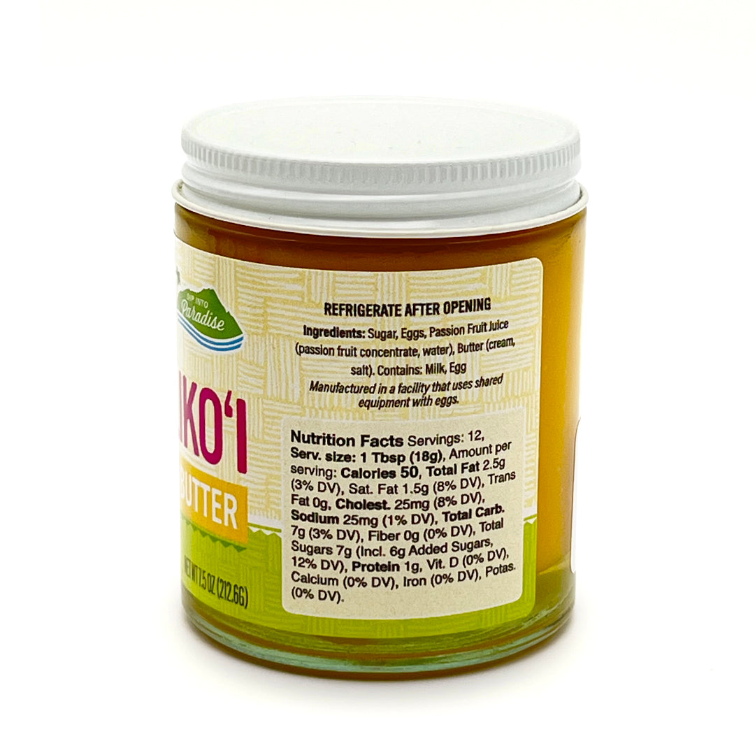 Pop-Up Mākeke - Dip Into Paradise - Lilikoʻi (Passionfruit) Butter - Nutritional Information