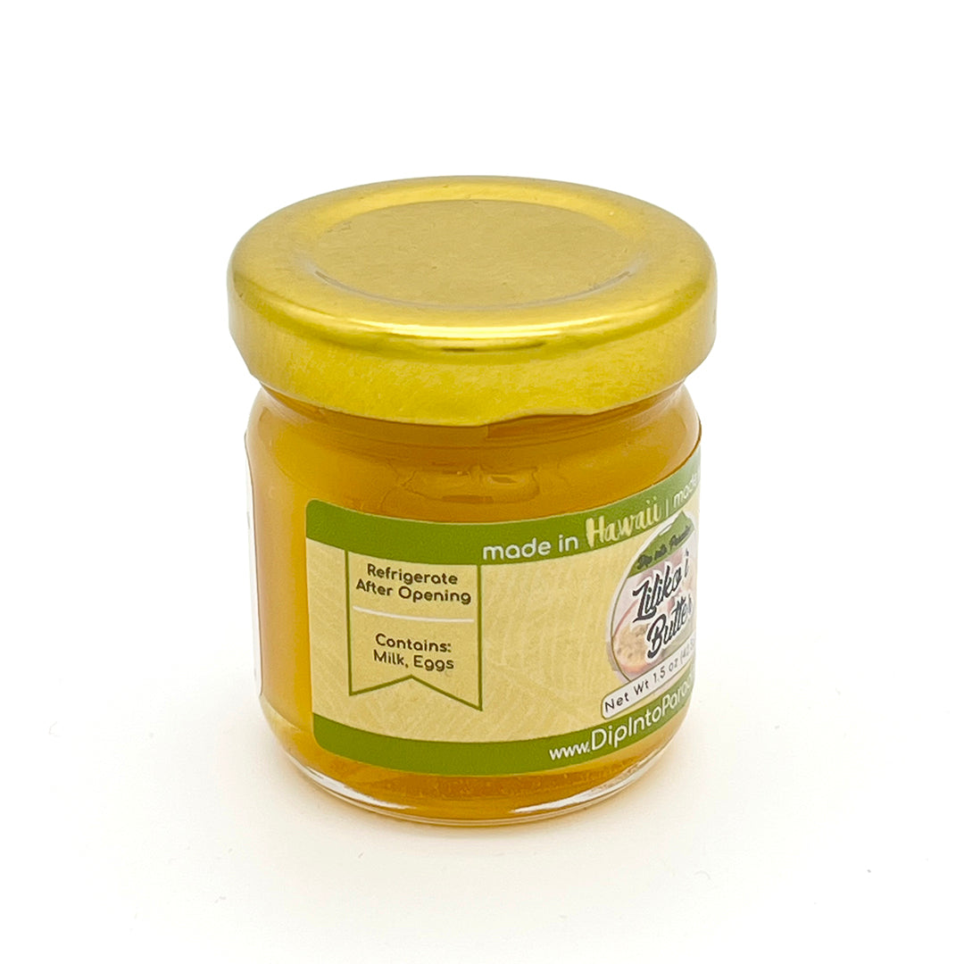 Pop-Up Mākeke - Dip Into Paradise - Mini Lilikoʻi (Passionfruit) Butter - Side View