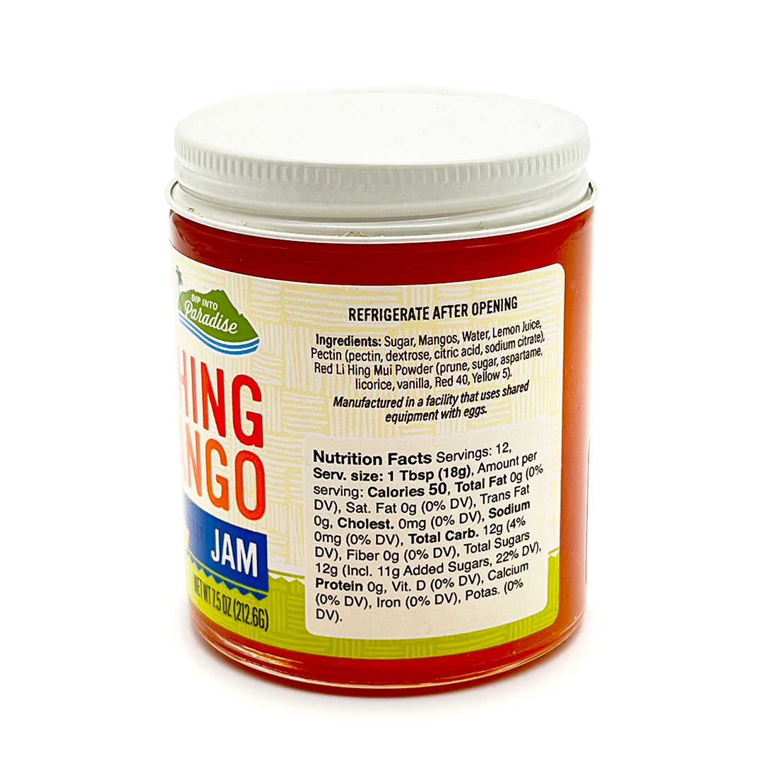 Pop-Up Mākeke - Dip into Paradise - Li Hing Mango Jam - Nutritional Information