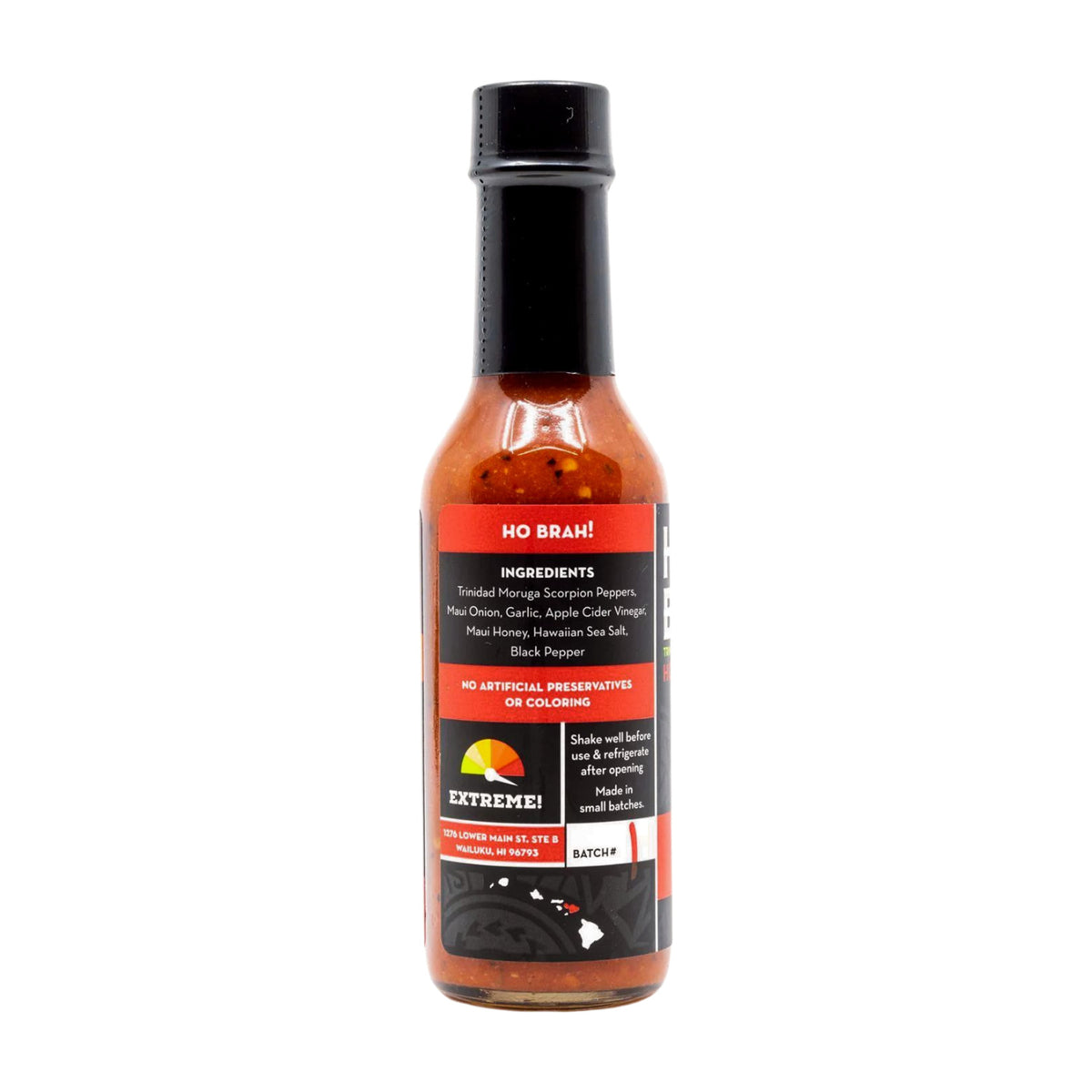 Pop-Up Mākeke - HI Spice - Ho Brah! Hot Sauce - Back View