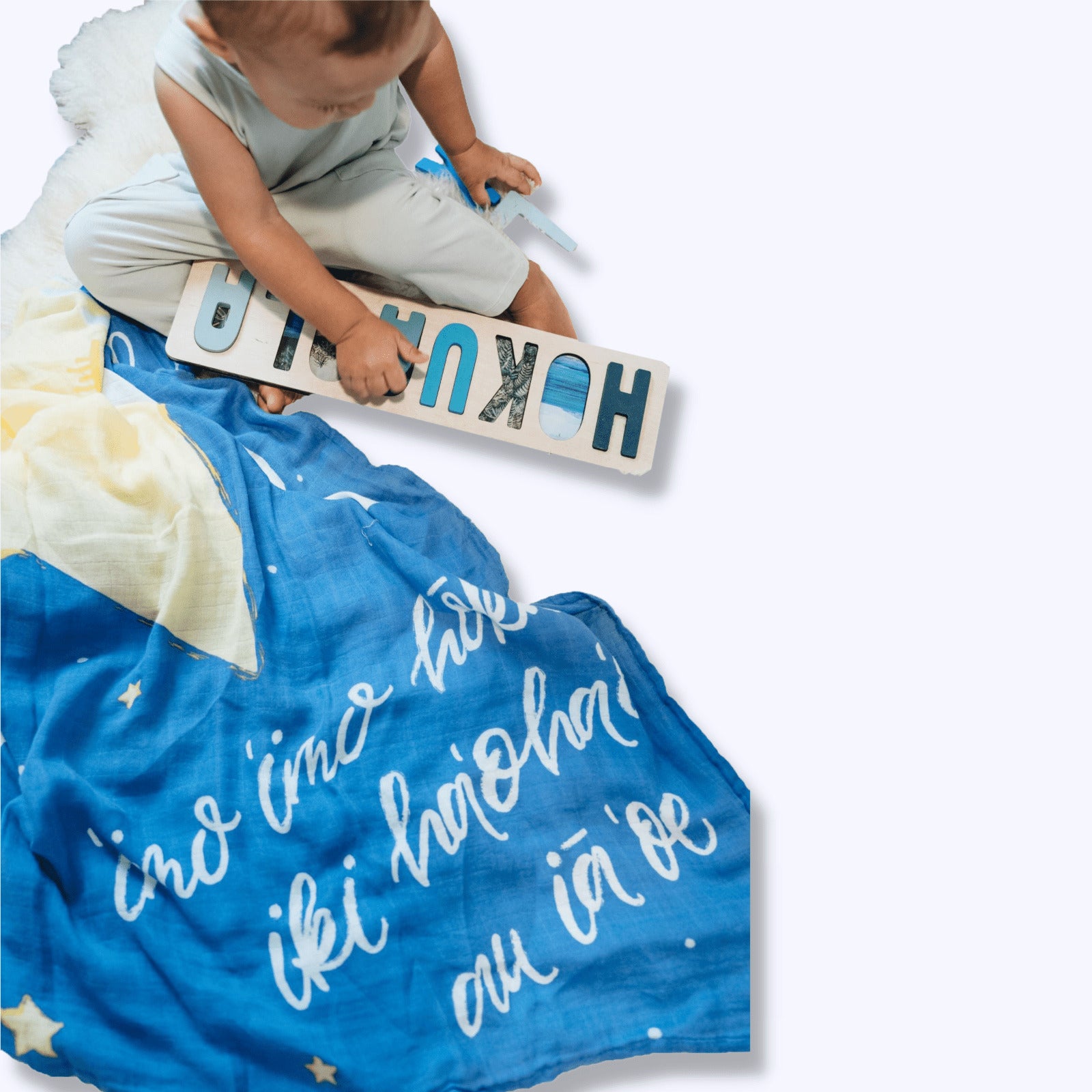 Pop-Up Mākeke - Haku Collective - Twinkle, Twinkle Little Hōkū Baby Swaddle