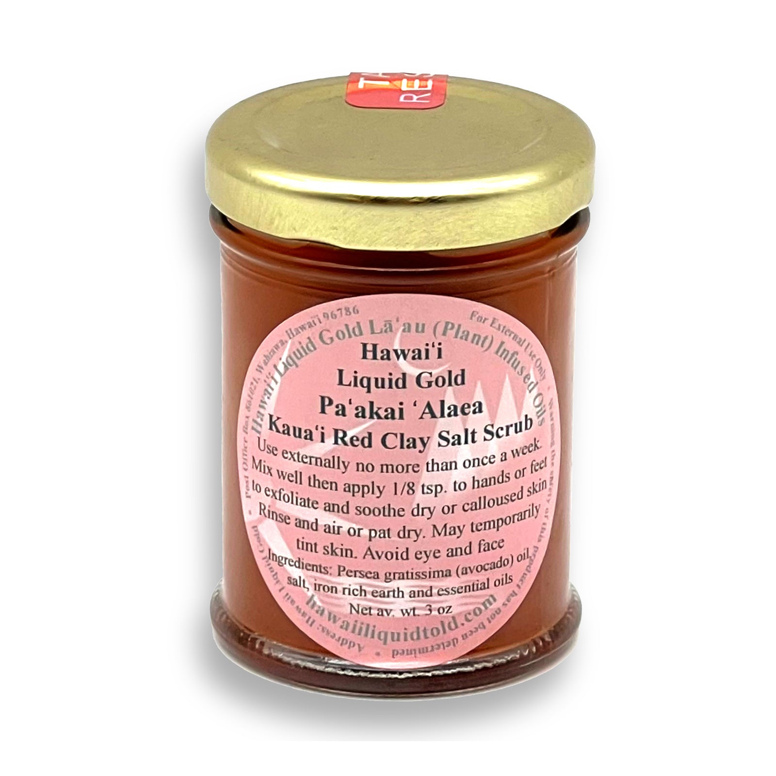 Pop-Up Mākeke - Hawaii Liguid Gold - Hawaiian Red Clay Salt Scrub - Paʻakai ʻAlaea