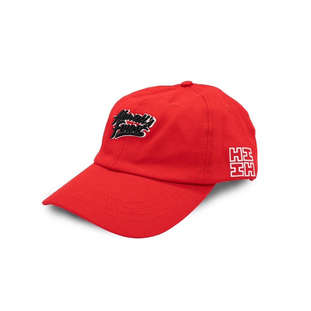 Red/BW Script Dad Cap