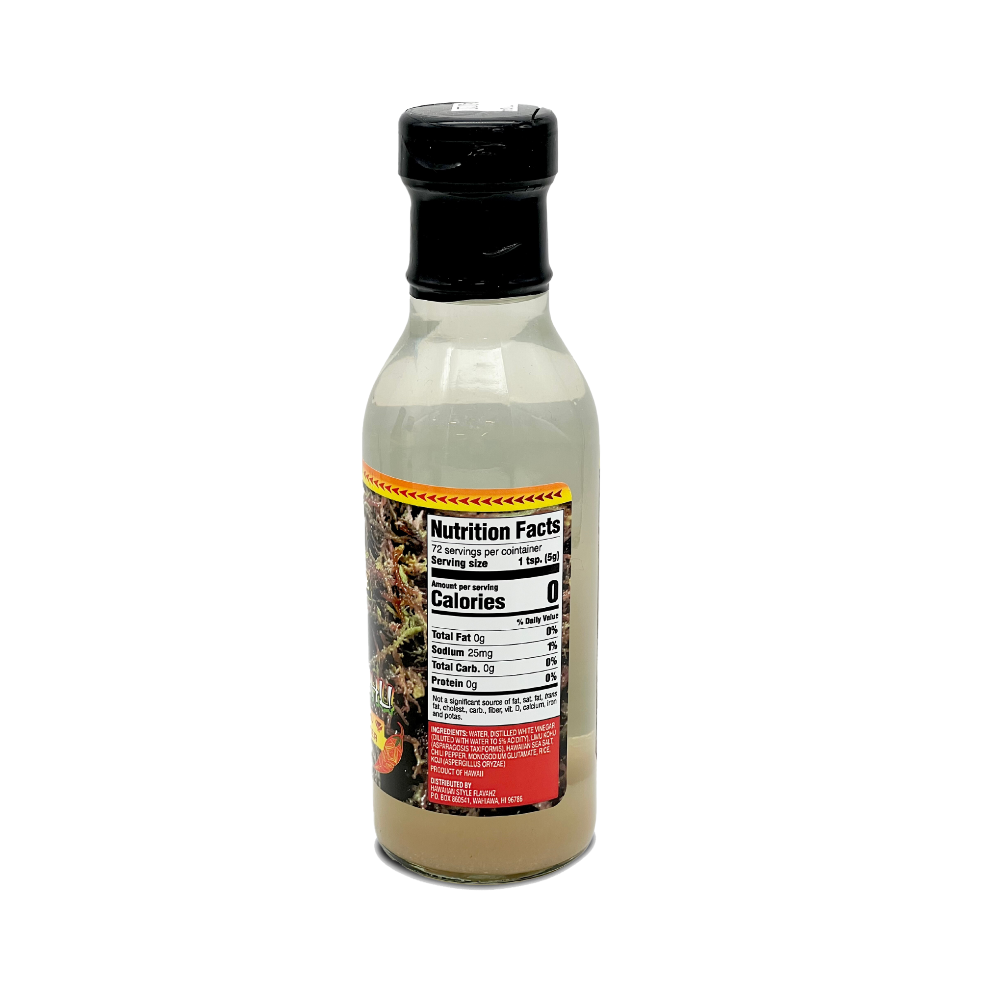 Pop-Up Mākeke - Hawaiian Style Flavahz - Wada Kooohu Chili Pepper Water - Nutritional Information