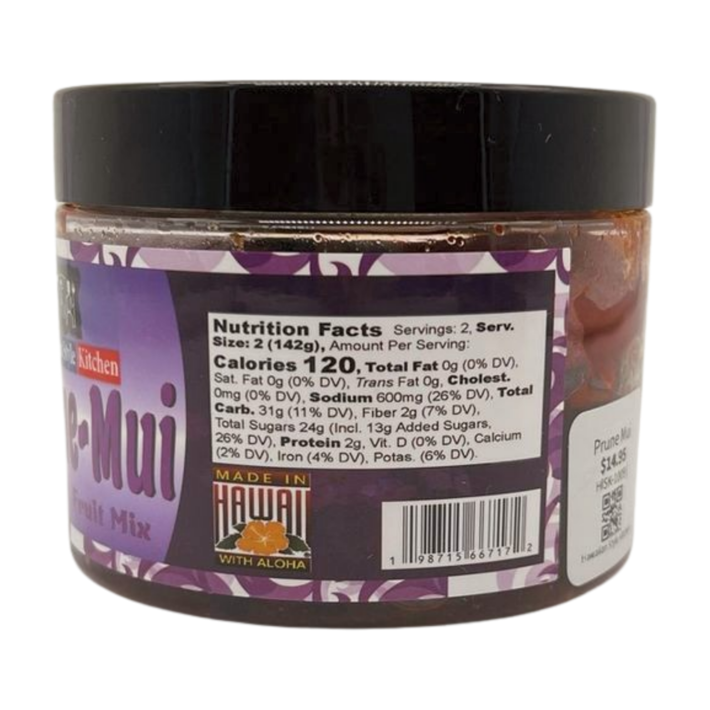 Pop-Up Mākeke - Hawaiian Style Kitchen - Prune Mui - Nutrition Facts