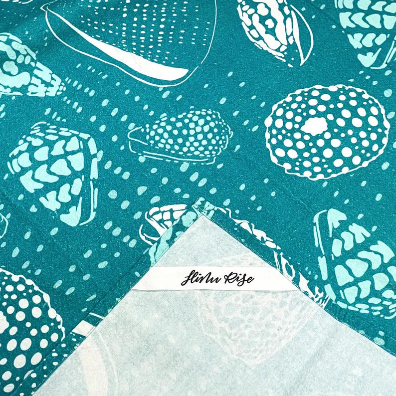 Multipurpose Tea Towel - Turquoise Shells