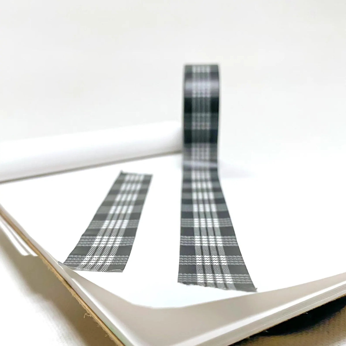 Pop-Up Mākeke - Hinu Rise - Palaka Washi Tape Roll - Jet Black