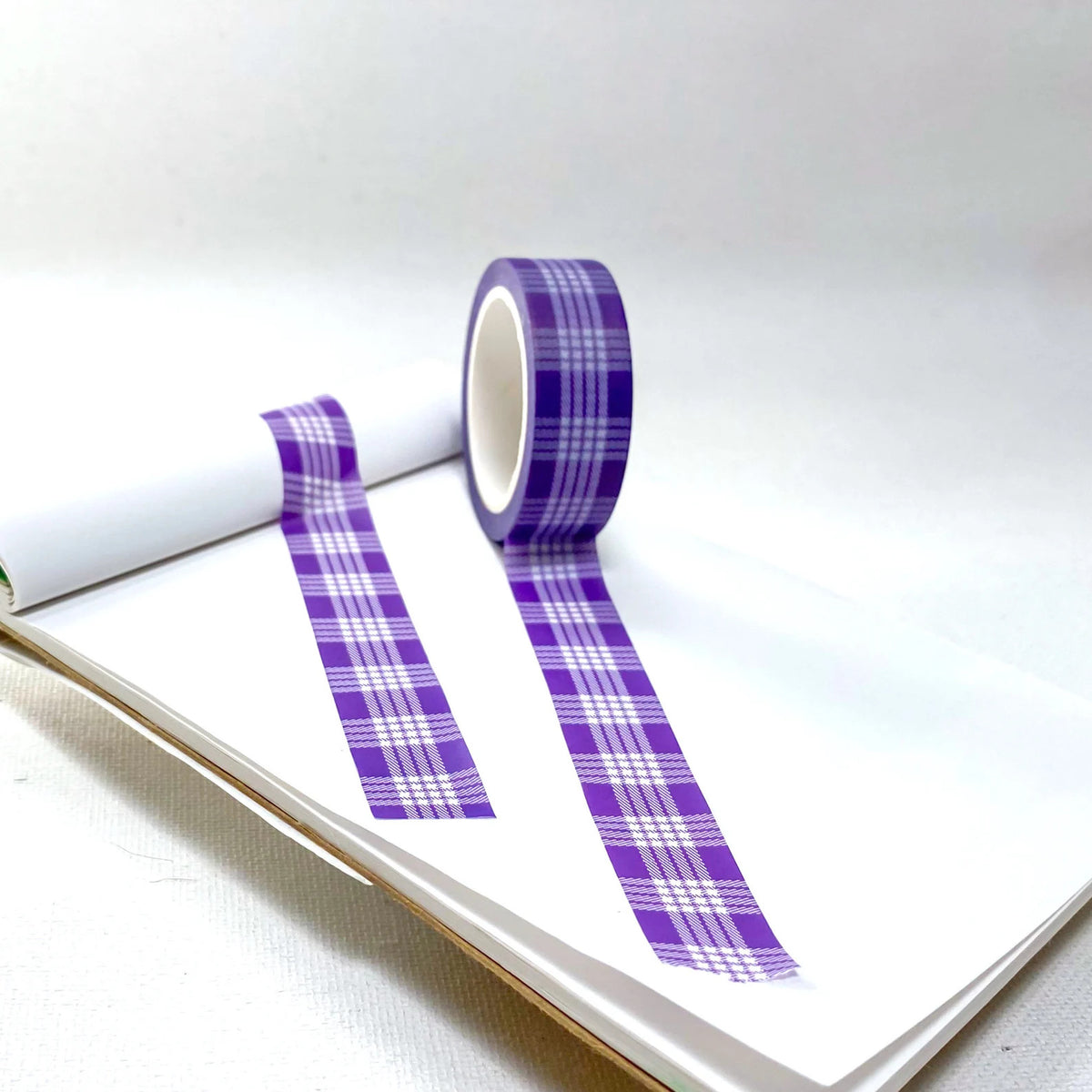 Pop-Up Mākeke - Hinu Rise - Palaka Washi Tape Roll - Purple