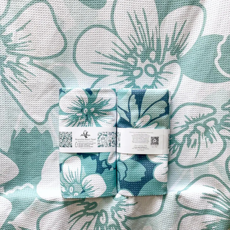Reversible Beach Towel - Nohoanu Flower