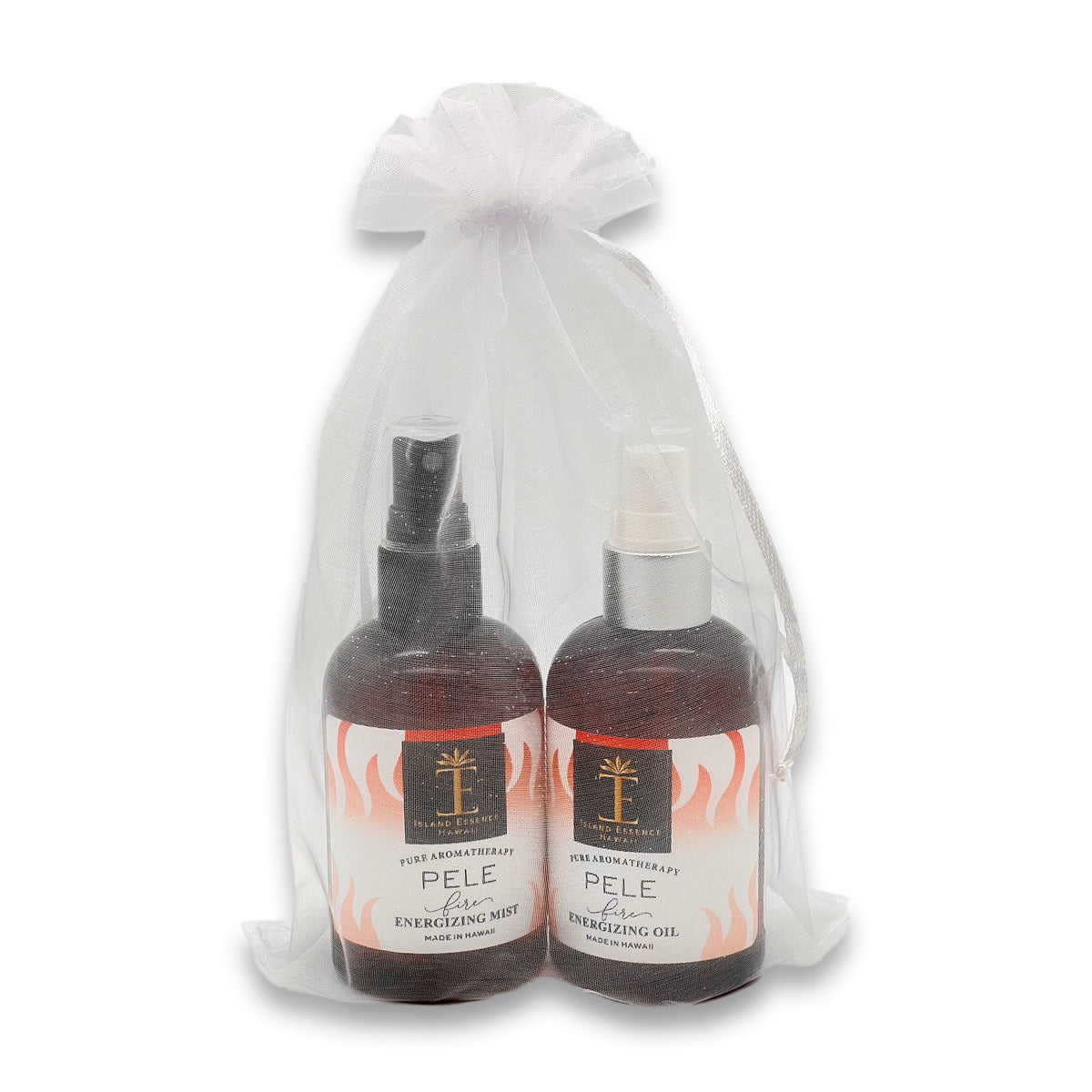 Pop-Up Mākeke - Island Essence - Hawaiian Pele (Fire) Energizing Oil &amp; Mist Aromatherapy Set - Packaged