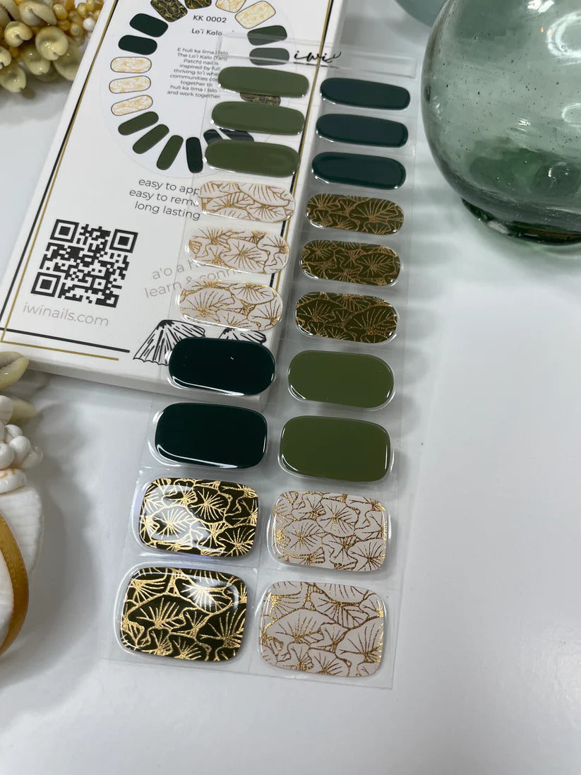 Pop-Up Mākeke - Iwi Nails - Gel Nail Strips - Loʻi Kalo