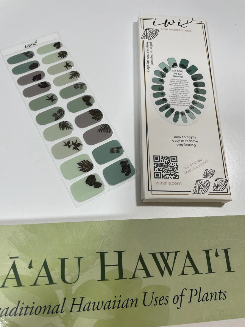 Pop-Up Mākeke - Iwi Nails - Gel Nail Strips - Nā Lau (Leaves)