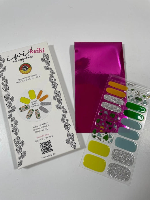 Gel Nail Strips - ʻOno & ʻAwa X Iwi Nails: Keiki O Ka ʻĀina (Keiki/Kids)