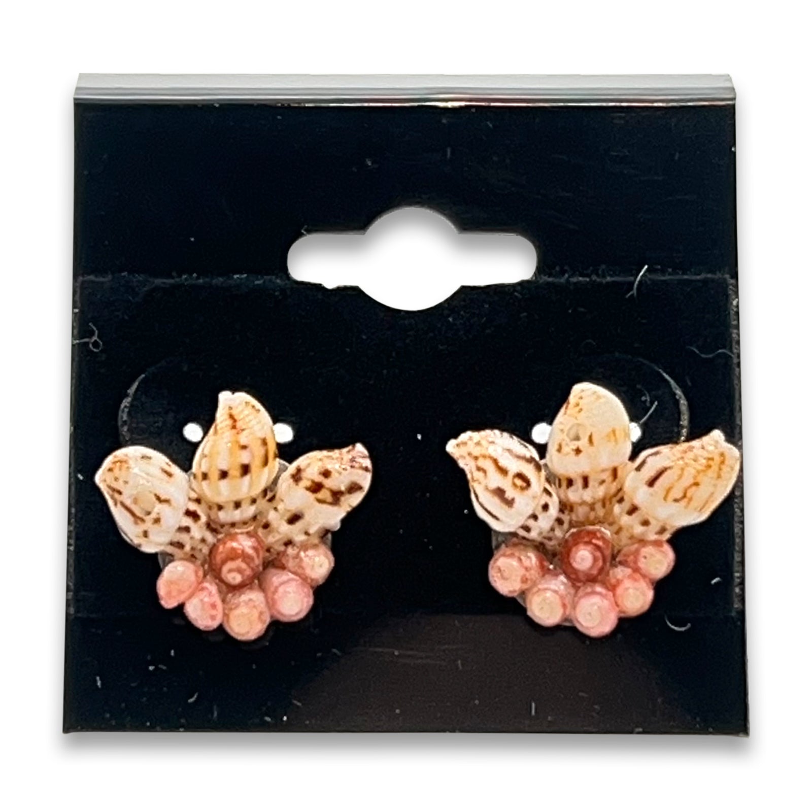 Pop-Up Mākeke - JJ Ohana - Niʻihau Medium Naupaka Stud Earrings #111