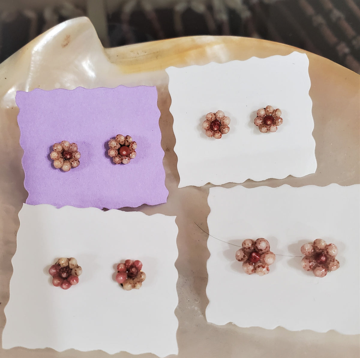 Pop-Up Mākeke - JJ Ohana - Small Kahelelani Stud Earrings #100 - Different Colors