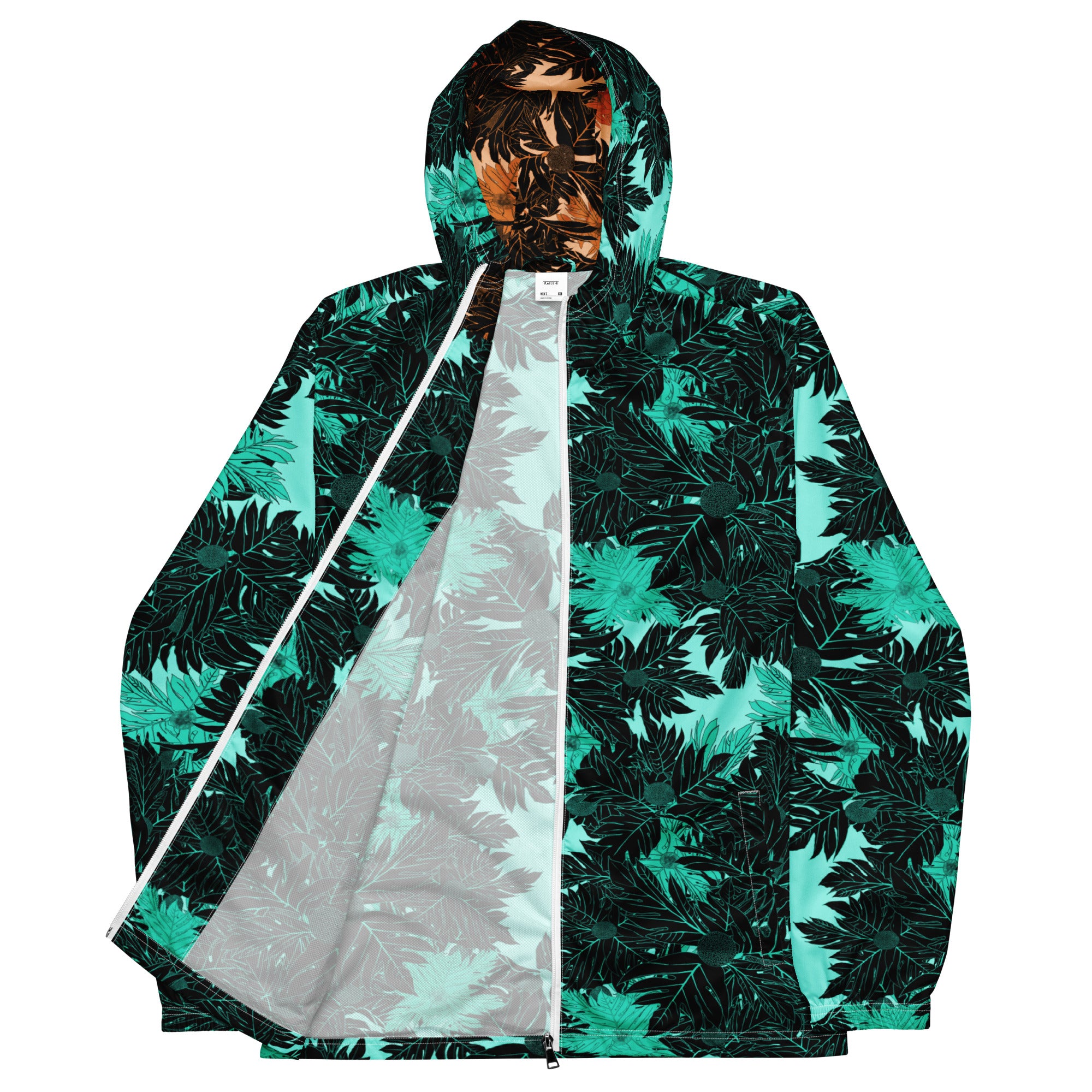 Pop-Up Mākeke - Kailehi - 'Ulu Polyester Windbreaker - Open Front View