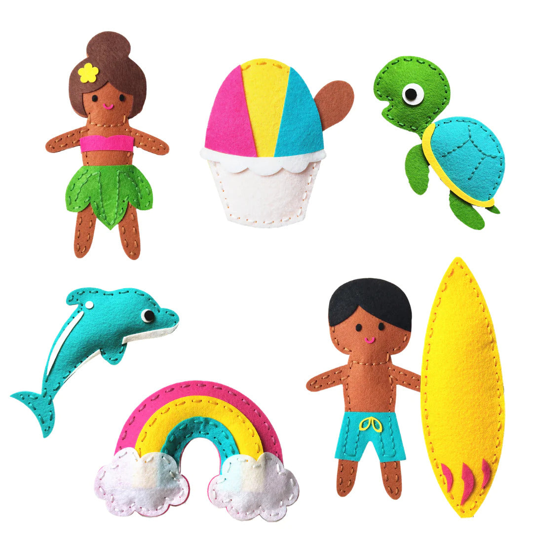 Pop-Up Mākeke - Keiki Kaukau - ALOHALAND Felt Sewing Kit - Creations