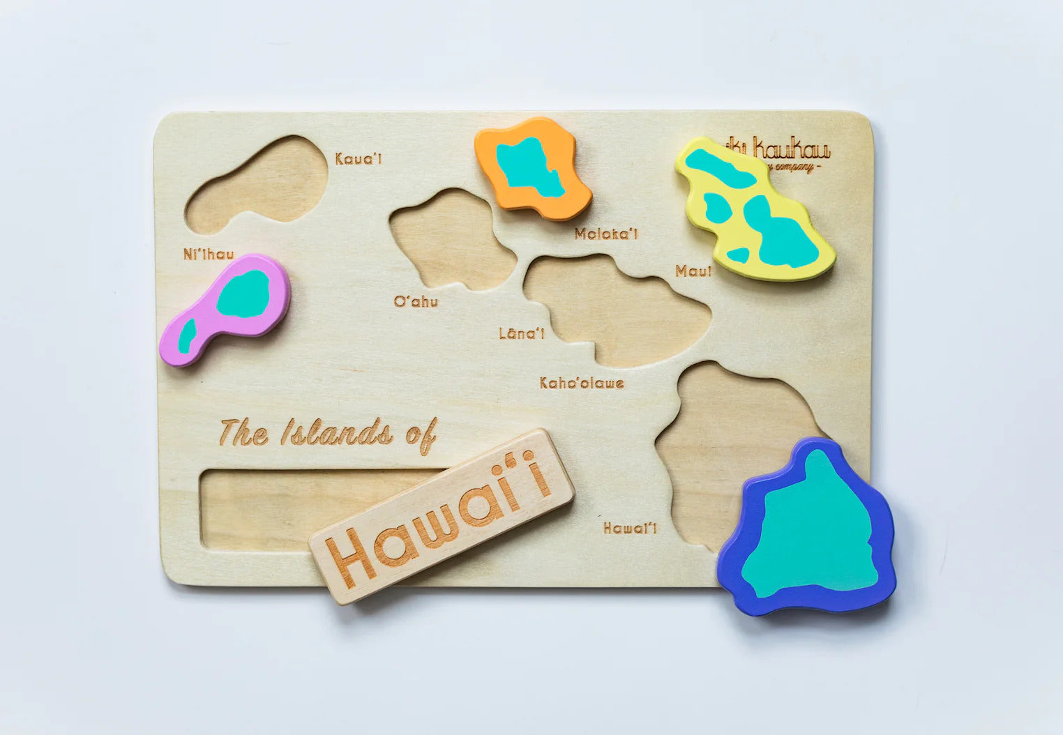 Pop-Up Mākeke - Keiki Kaukau - Hawaiian Islands Chunky Wood Puzzle