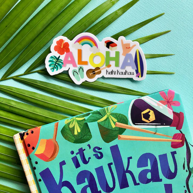 Pop-Up Mākeke - Keiki Kaukau - It's Kaukau Time! Board Book - Close Up