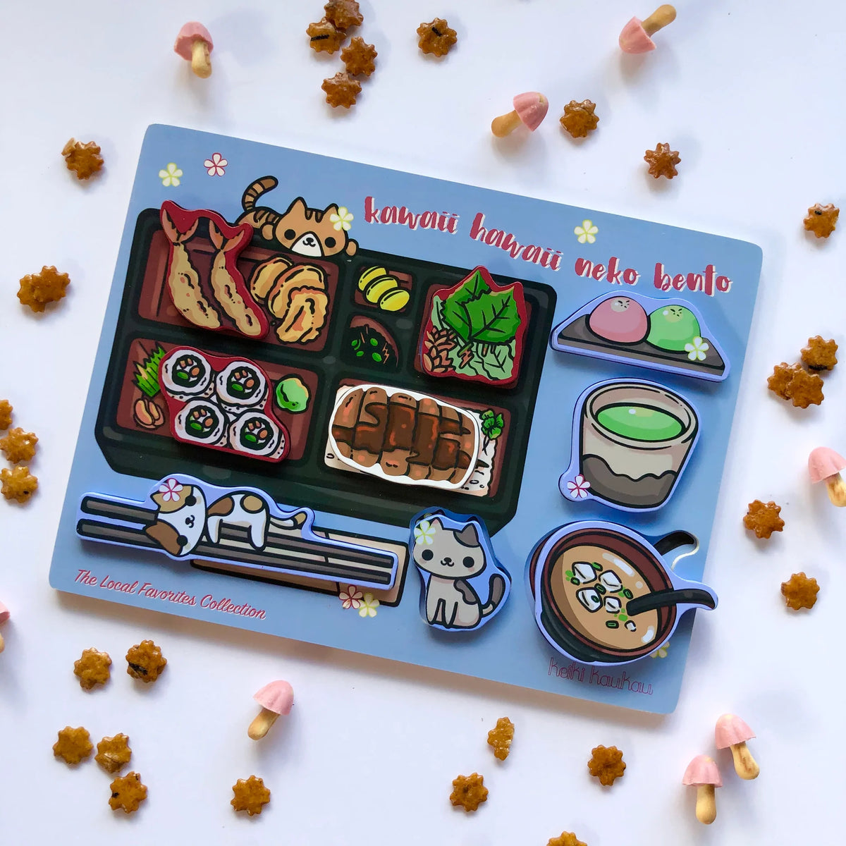 Pop-Up Mākeke - Keiki Kaukau - Japanese Bento Chunky Wood Puzzle
