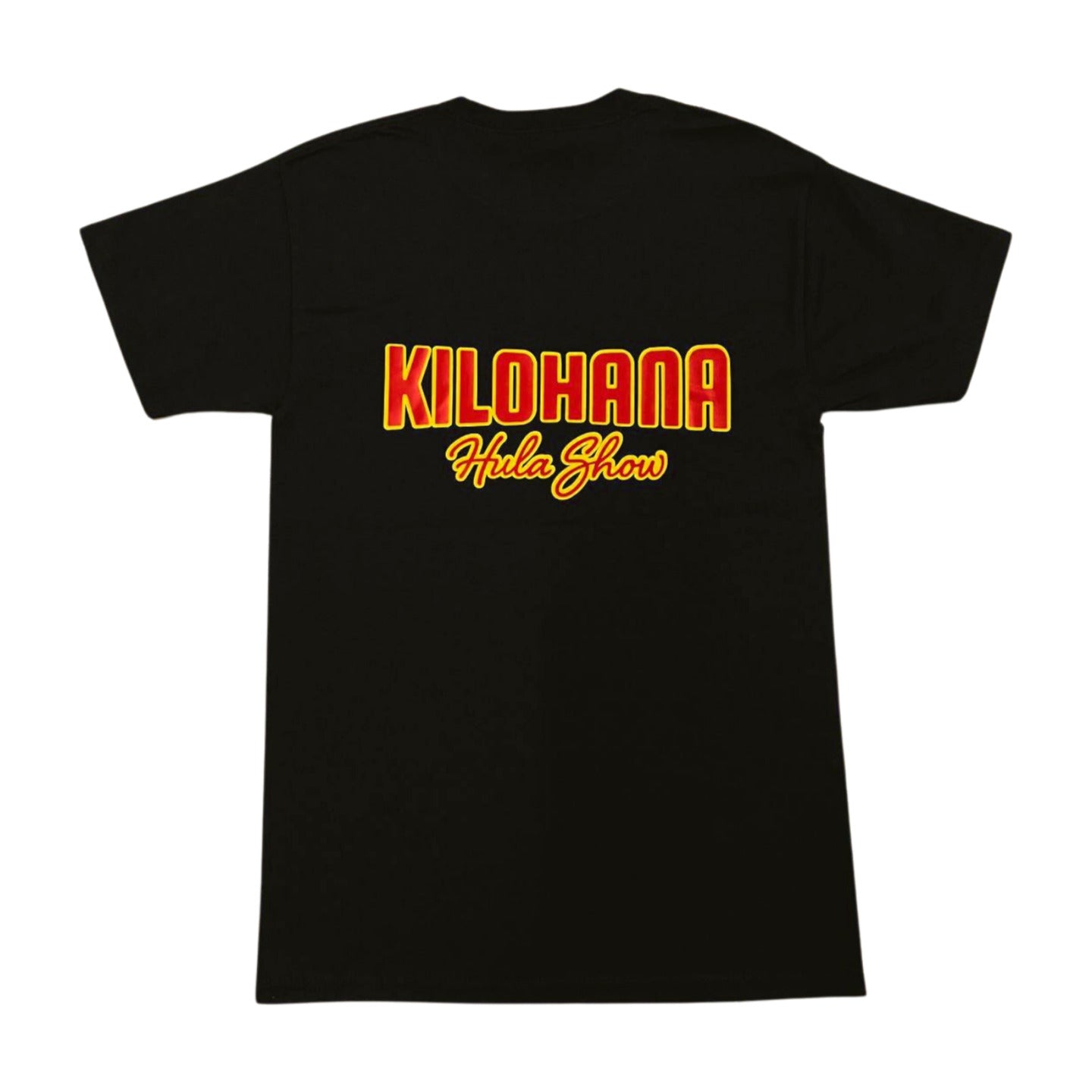 Pop-Up Mākeke - Kilohana - Black Adult T-Shirt - Back View