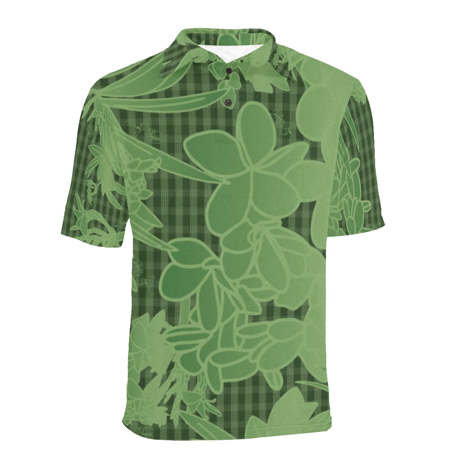 Pop-Up Mākeke - Kini Zamora - Puamelia Polo Shirt - Matcha - Front View