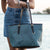 Pop-Up Mākeke - Kini Zamora - Silversword Small Tote Bag - Blue - Front View