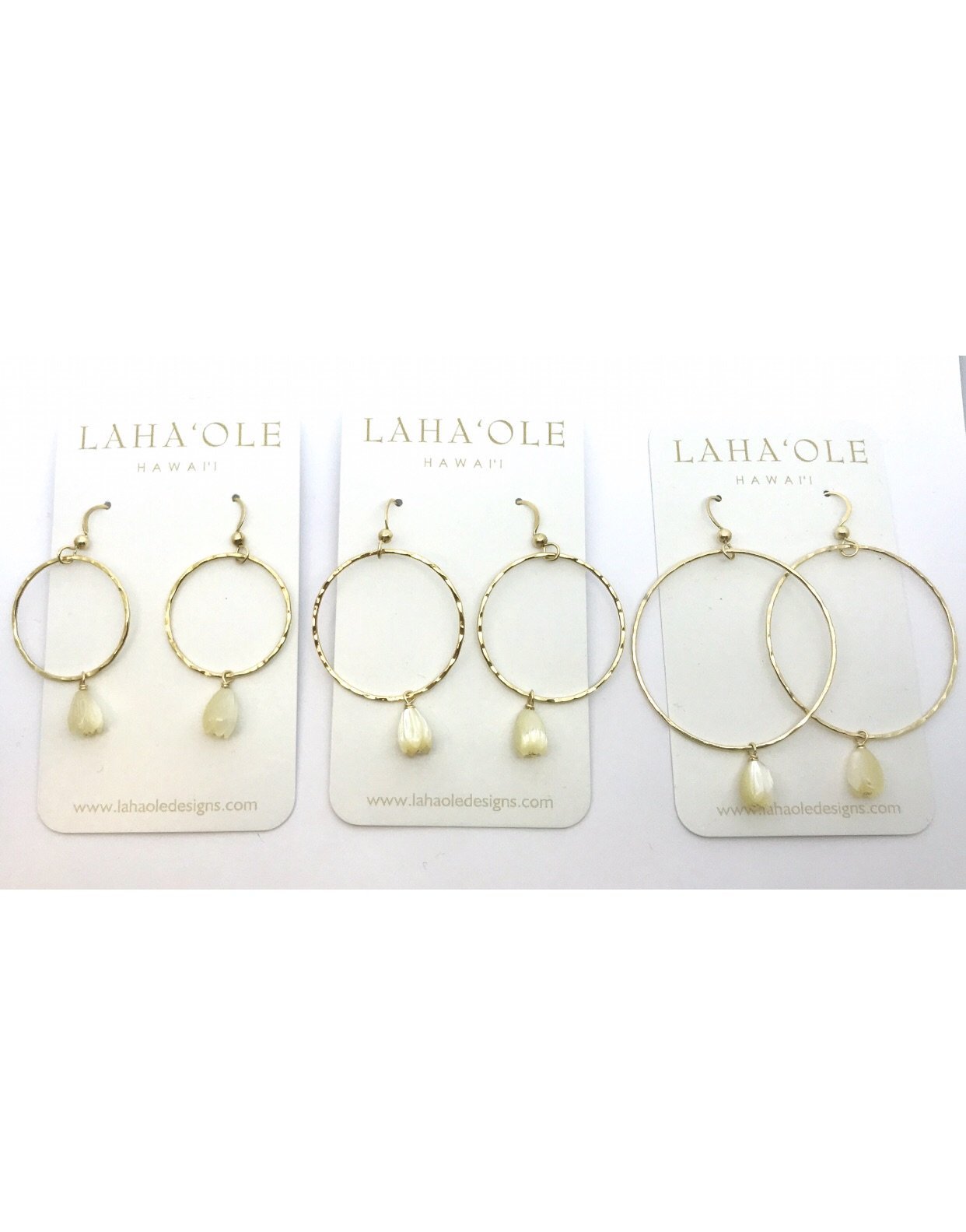 Pop-Up Mākeke - Laha'ole Designs - Pīkake 14k Gold-Fill Hoop Earrings